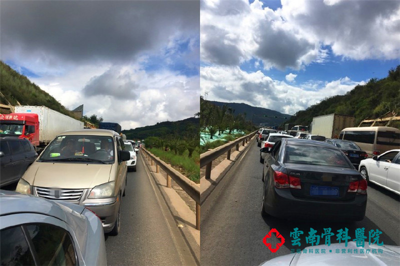 昆石高速堵车